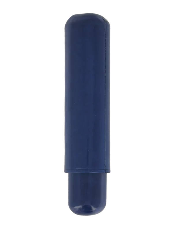 Étui à cigare Montes Monaco simple en cuir bleu marine – vue arrière, accessoire élégant et raffiné.