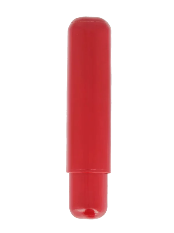 Étui à cigare Montes Paris simple en cuir rouge – vue arrière, accessoire raffiné et pratique.
