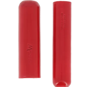 Étui à cigare Montes Paris simple en cuir rouge – ouvert, accessoire pratique et raffiné.