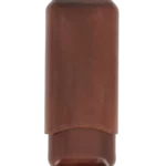 Étui à cigares Montes Roma double en cuir marron – vue avant, accessoire de luxe pour amateurs de cigares.
