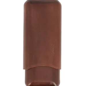 Étui à cigares Montes Roma double en cuir marron – vue avant, accessoire de luxe pour amateurs de cigares.