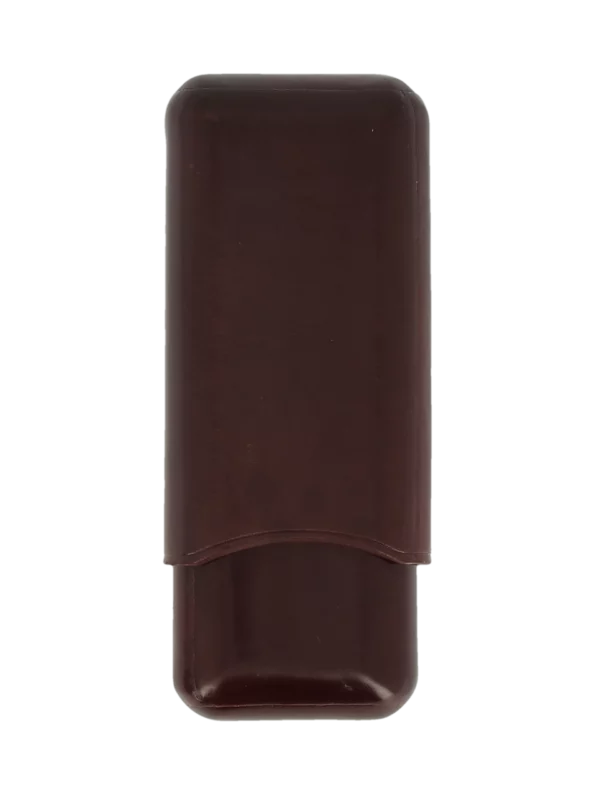 Étui à cigares Montes Vienne double en cuir marron foncé – vue arrière, accessoire raffiné et pratique.