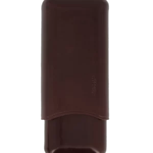 Étui à cigares Montes Vienne double en cuir marron foncé – vue avant, accessoire de luxe.