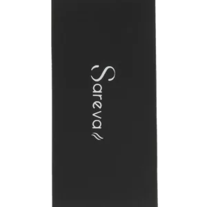 Étui à cigares Sareva double en cuir noir – coffret fermé, accessoire haut de gamme.