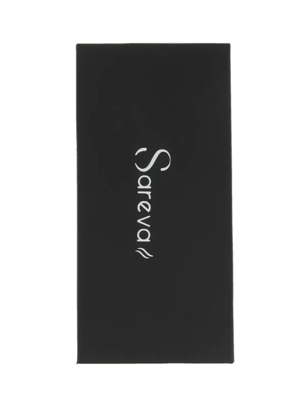 Étui à cigares Sareva double en cuir noir – coffret fermé, accessoire haut de gamme.