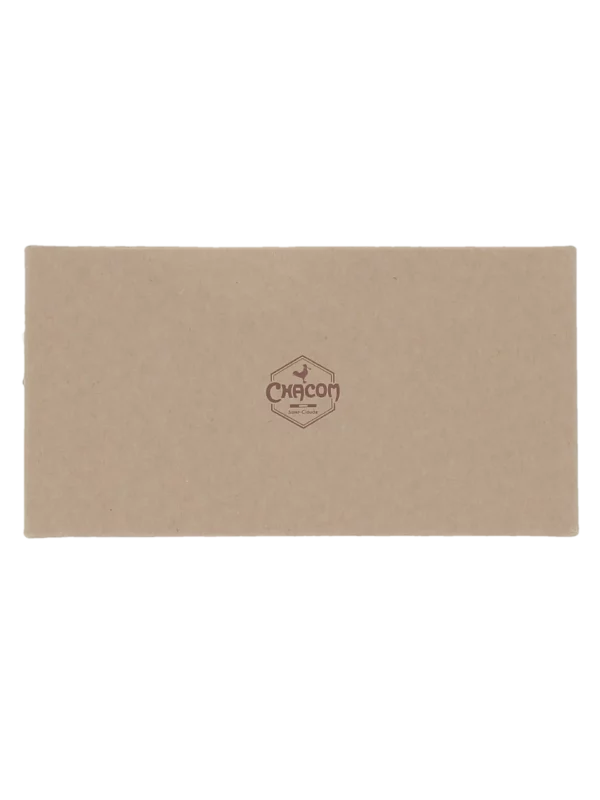 Blague à tabac Chacom CC019 en cuir brun rétro dans sa boîte – accessoire premium pour pipes.