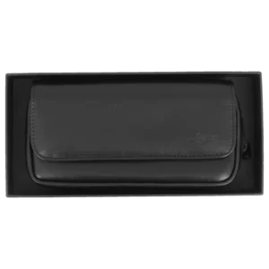 Blague à tabac Dunhill en cuir flap noir dans sa boîte – Accessoire à pipes de luxe chez A La Civette