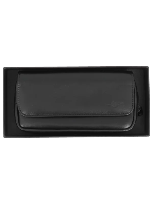 Blague à tabac Dunhill en cuir flap noir dans sa boîte – Accessoire à pipes de luxe chez A La Civette