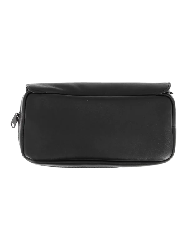 Dos de la blague à tabac Dunhill cuir flap noir – Accessoire à pipes premium chez A La Civette
