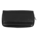 Face de la blague à tabac Dunhill cuir flap noir – Accessoire à pipes en cuir haut de gamme chez A La Civette