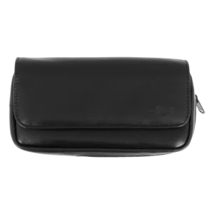 Face de la blague à tabac Dunhill cuir flap noir – Accessoire à pipes en cuir haut de gamme chez A La Civette