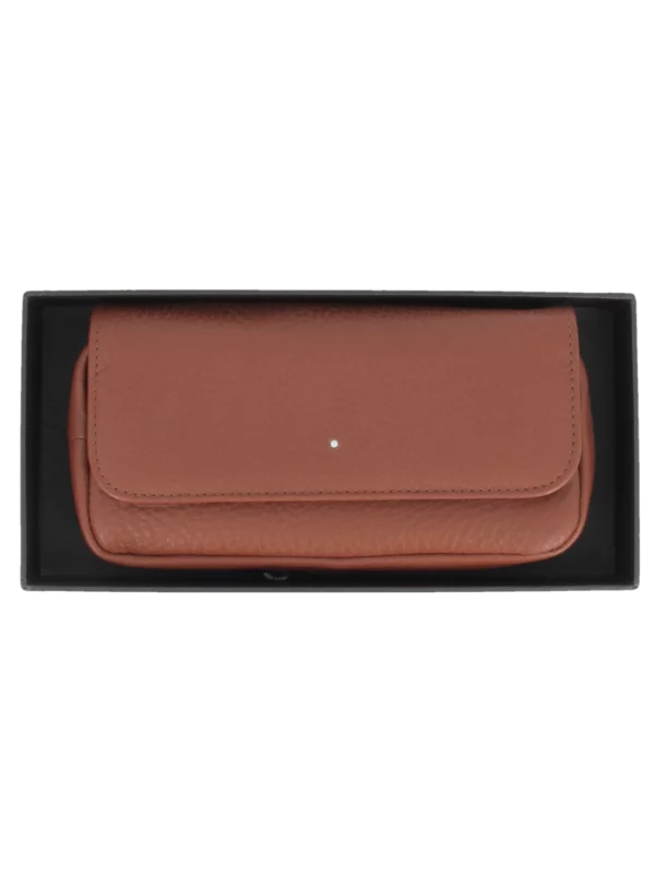 Blague à tabac Dunhill cuir terracotta format étui dans sa boîte – Accessoire à pipes luxe chez A La Civette