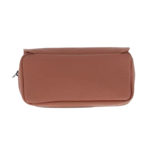 Vue arrière de la blague à tabac Dunhill cuir terracotta format étui – Accessoire à pipes chez A La Civette