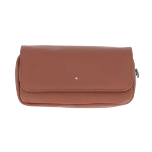 Face de la blague à tabac Dunhill cuir terracotta format étui – Accessoire luxe pour pipe chez A La Civette