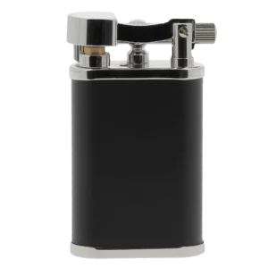 Vue arrière du briquet à pipe Chacom CC106 noir mat et chrome.