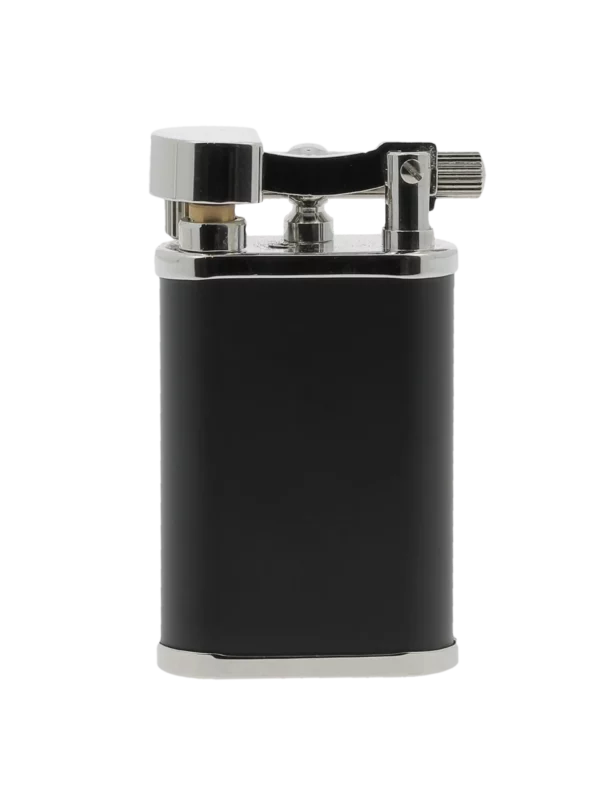 Vue arrière du briquet à pipe Chacom CC106 noir mat et chrome.
