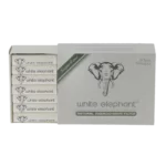 Boîte de 40 filtres à pipe White Elephant écume de mer 9 mm ouverte.