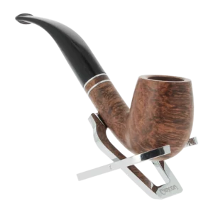 Porte-pipe Chacom CC300 pliable chrome avec une pipe posée.
