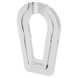 Porte-pipe Chacom CC300 pliable chrome en position fermée.