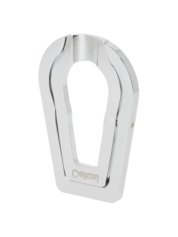 Porte-pipe Chacom CC300 pliable chrome en position fermée.
