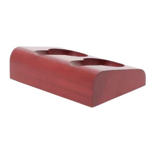 Porte-pipe Savinelli en bois rouge – vue arrière.