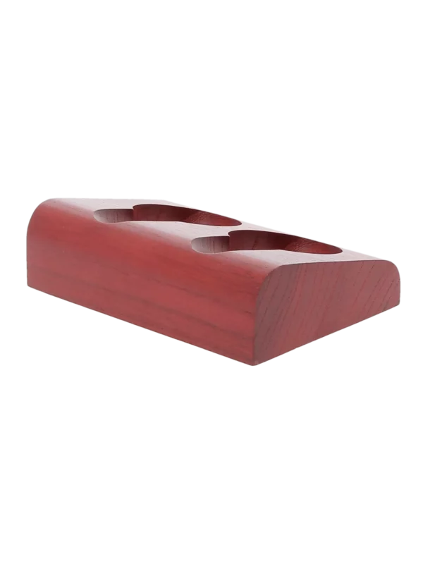 Porte-pipe Savinelli en bois rouge – vue arrière.