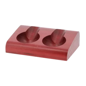 Porte-pipe Savinelli en bois rouge – vue frontale.