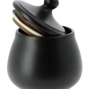 Pot à tabac Chacom CC603 noir ouvert avec intérieur visible.