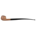Pipe Savinelli Punto Oro Churchwarden 313 en finition naturelle, sans filtre, vue de profil - A La Civette.