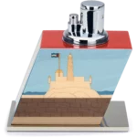 Profil du Petit Briquet de Table Elie Bleu Casa Cubana – accessoire à cigares raffiné chez A La Civette.