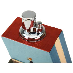 Zoom sur le Petit Briquet de Table Casa Cubana Elie Bleu – accessoire à cigares de luxe chez A La Civette.