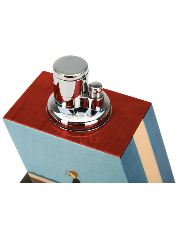 Zoom sur le Petit Briquet de Table Casa Cubana Elie Bleu – accessoire à cigares de luxe chez A La Civette.