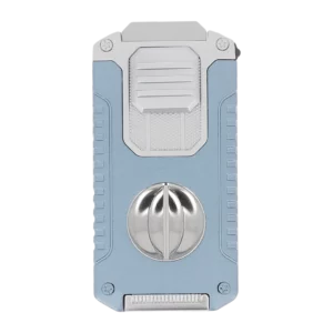 Dos du briquet Mantis Omni multifonction bleu – accessoire à cigares de luxe disponible chez A La Civette Paris.