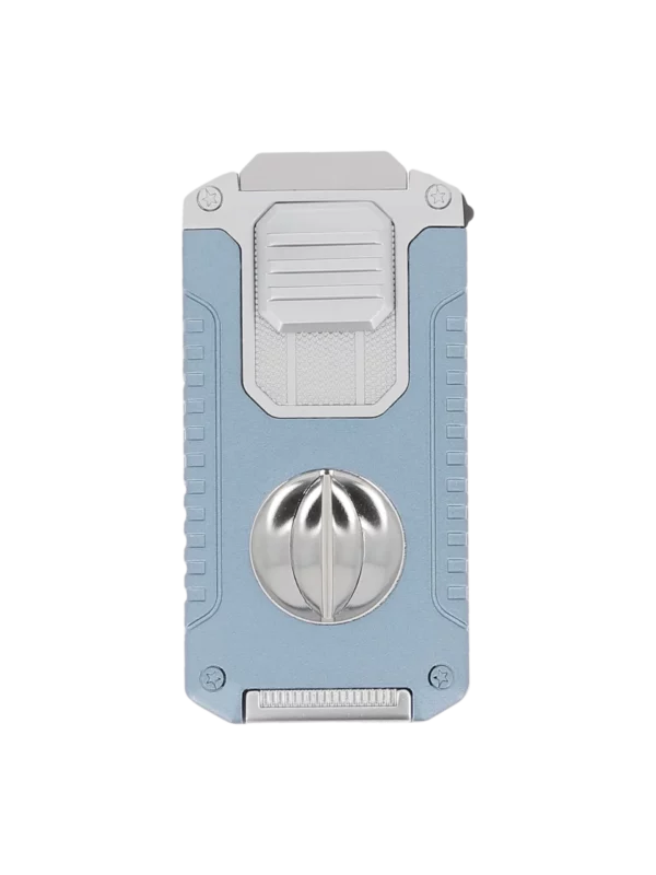 Dos du briquet Mantis Omni multifonction bleu – accessoire à cigares de luxe disponible chez A La Civette Paris.