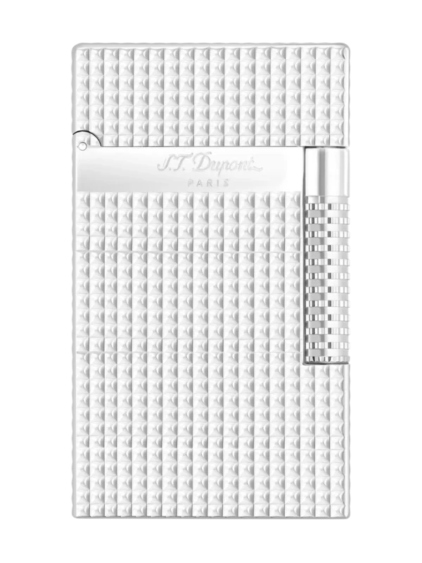 Briquet S.T. Dupont Le Grand Dupont Cling pointe de diamant palladium – Vue de face – A La Civette Paris.