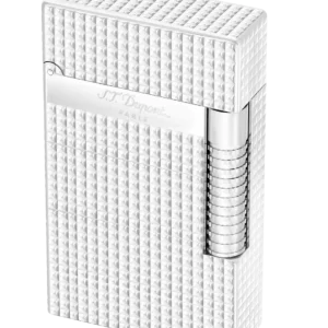 Briquet S.T. Dupont Le Grand Dupont Cling palladium pointe de diamant fermé – Vue trois quarts – A La Civette Paris.