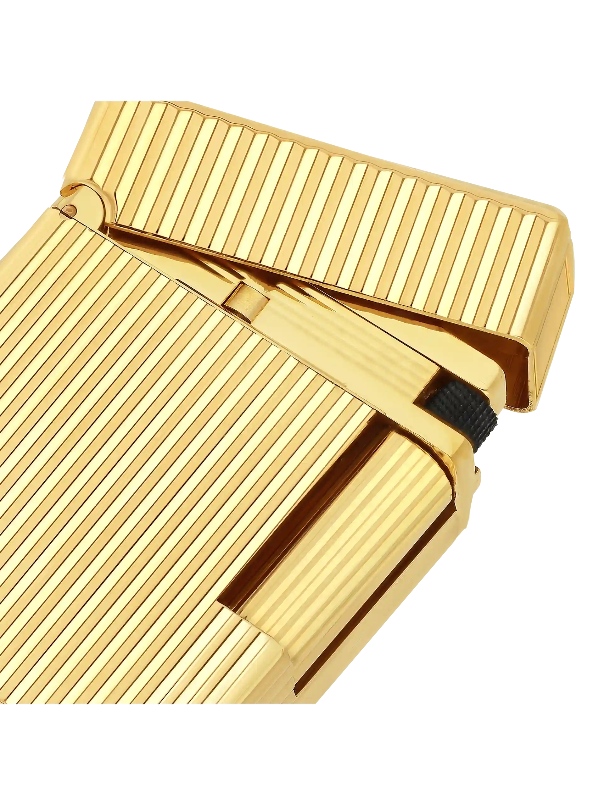 Briquet S.T. Dupont Ligne 1 Guilloché Doré Or Jaune