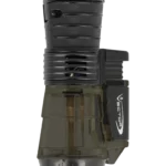 Briquet Vector Triforce smoke transparent – Vue de face – Accessoire pour cigare A La Civette.