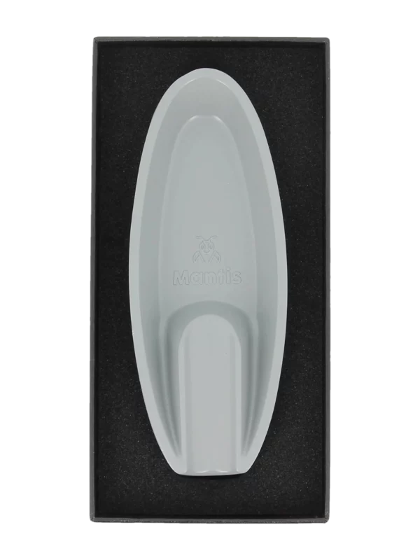 Cendrier Mantis Streamline gris présenté dans sa boîte – accessoire à cigares haut de gamme chez A La Civette Paris.
