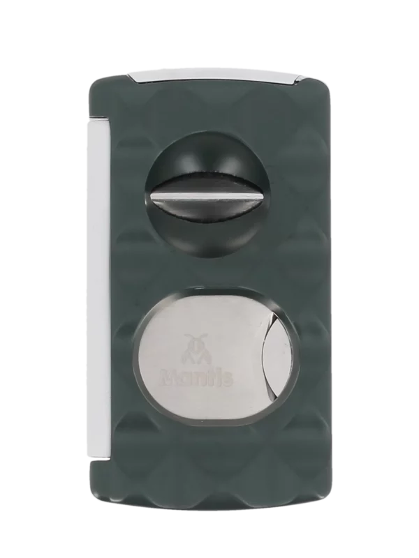 Face avant du coupe-cigare du coffret cadeau Mantis – accessoire à cigares premium disponible chez A La Civette Paris.
