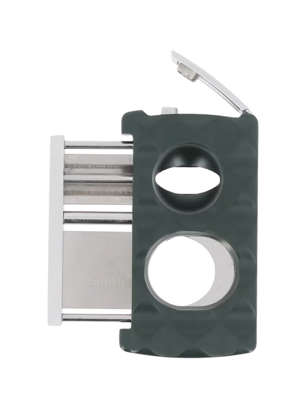 Coupe-cigare du coffret cadeau Mantis en position ouverte – accessoire de luxe pour cigares chez A La Civette.