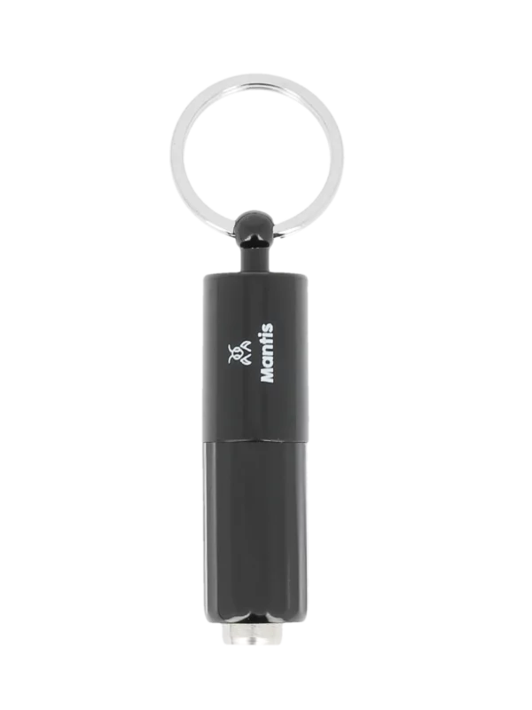 Coupe-cigare Mantis Gemini punch noir en position ouverte – accessoire à cigares premium en vente chez A La Civette.