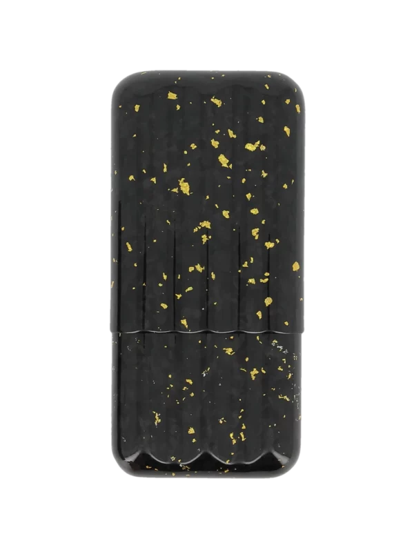 Vue arrière de l’étui à cigares Mantis LuxForge gold triple – accessoire haut de gamme A La Civette.