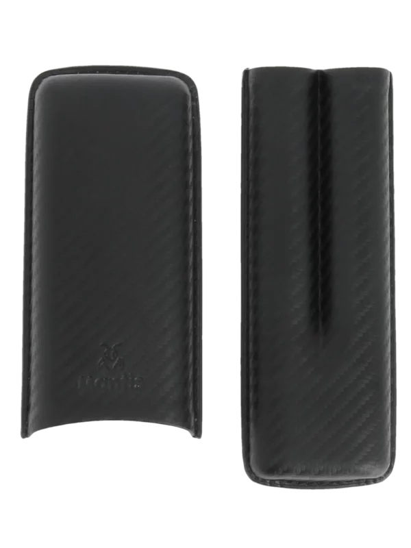 Étui à cigares Mantis NeoCase noir double ouvert – accessoire à cigares haut de gamme disponible chez A La Civette Paris.