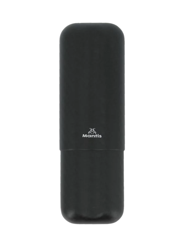 Face avant de l’étui à cigares Mantis TrueCarbon 3K mat double – accessoire premium en fibre de carbone chez A La Civette Paris.