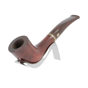 Pipe Chacom Montbrillant 88 forme droite zoulou finition naturelle avec filtre 3 mm – Vue trois quarts sur support – A La Civette Paris.