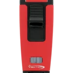 Briquet Vector Apex rouge mat vu de face – Accessoire à cigares disponible chez A La Civette