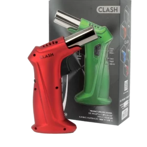Briquet Vector Clash rubber rouge mat dans sa boîte – Accessoire à cigares de prestige chez A La Civette