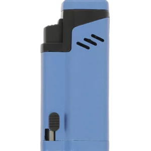 Briquet Vector Empire bleu mat vu de dos – Accessoire à cigares premium disponible chez A La Civette