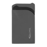 Briquet Vector Ultra crackle gris mat vu de face – Accessoire à cigares haut de gamme chez A La Civette